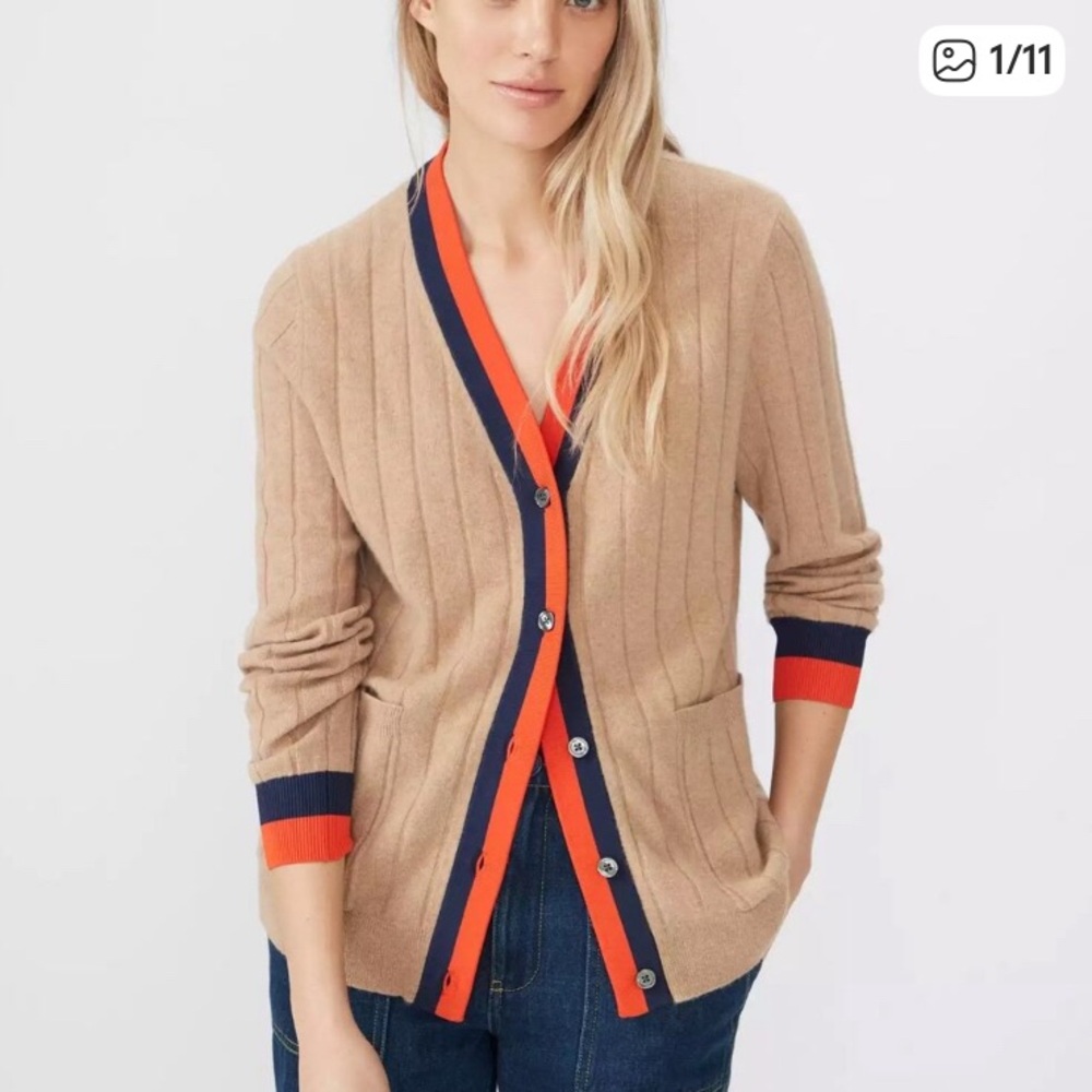 KULE Cashmere The Sinclair Cardigan in Camel